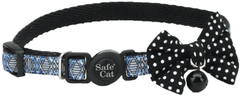 طوق COASTAL Safe Cat المزين بأزياء أنيقة 3/8 بوصة × 8-12 بوصة باللون الأسود الماسي