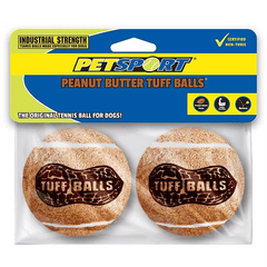 PETSPORT Tuff Balls Peanut Butter 2.5" 2pk