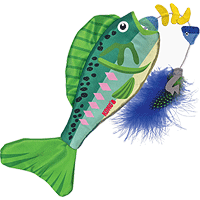 لعبة KONG Wrangler Angler Fish Cat