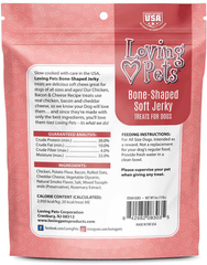 LOVING PETS Bone-Shaped Soft Jerky Treats Bacon & Cheese 6oz