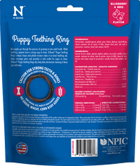 N-BONE Puppy Teething Rings Grain-Free Blueberry & BBQ 3pk