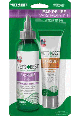 مجموعة VETS BEST لغسل وتجفيف الأذن لتخفيف الألم