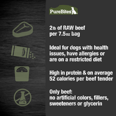 PURE BITES Beef Jerky Dog Treats 7.5oz