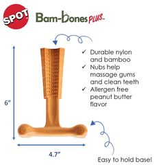 ETHICAL/SPOT Bam-Bone+ 6" Peanut Butter