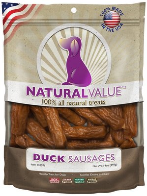 نقانق البط من LOVING PETS Natural Value USA، 14 أونصة