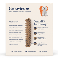 GROOVIES Dog Dental Chews Gravity Box Small 40ct