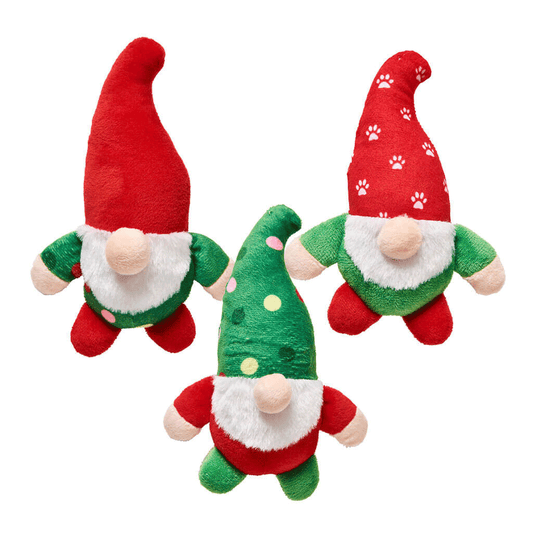 *ETHICAL/SPOT Holiday Gnome Dog Toy Asst 6"