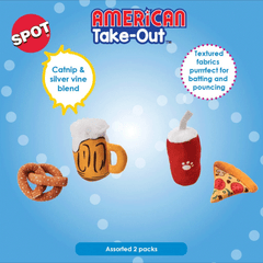 ETHICAL/SPOT American Take Out Cat Toy 2pk