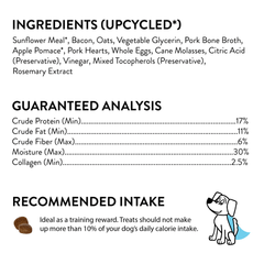 SHAMELESS PETS Bone Broth Chews Bacon Hits Different 8oz