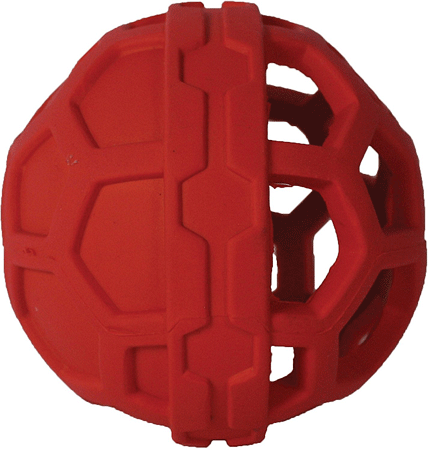 كرة JW PET Treat N Squeak Ball لتوزيع المكافآت للكلاب، مقاس 3.5 بوصة