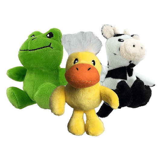 مجموعة متنوعة من دمى PETSPORT Tiny Tots Nuzzle Buddies مقاس 4 بوصات