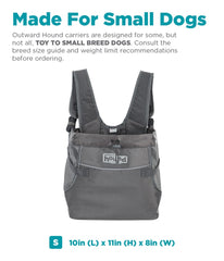 OUTWARD HOUND PupPak Dog Front Carrier Grey S