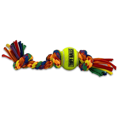 PETSPORT Kaleidoscope Rope 3-Knot w/1.5" Ball 8" Mini