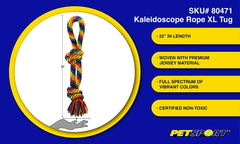 PETSPORT Kaleidoscope Rope Knot Tug 22" XL