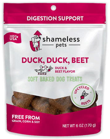 مكافآت شيمليس بيتس الطرية المخبوزة للكلاب بنكهة البط والبط والشمندر 6 أونصة