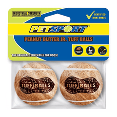 PETSPORT Tuff Balls Peanut Butter Jr. 1.8" 2pk