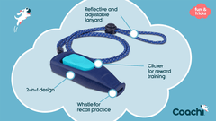 COACHI Whizzclick Dog Clicker Navy Blue