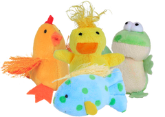 MULTIPET Look Who's Talking Cat Toy Chicken 2.75"