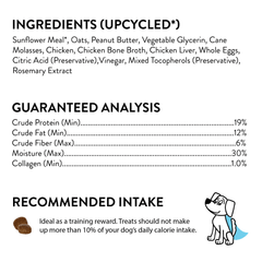 SHAMELESS PETS Bone Broth Chews Peanut Butter Bliss 8oz