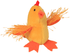 MULTIPET Look Who's Talking Cat Toy Chicken 2.75"