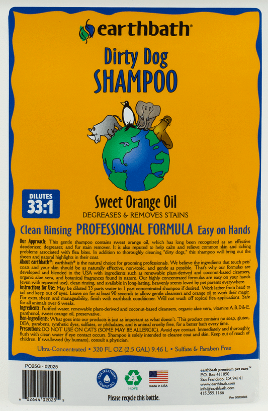 EARTHBATH Dirty Dog Shampoo 2.5 Gallons