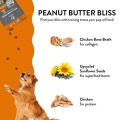 SHAMELESS PETS Bone Broth Chews Peanut Butter Bliss 8oz