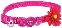 طوق COASTAL Safe Cat Embellished Fashion Collar مقاس 3/8 بوصة × 8-12 بوصة وردي