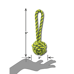 PETSPORT Twisted Chews Floating Rope Monkey Fist 8.5"