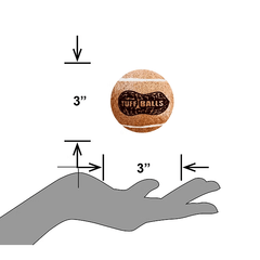 PETSPORT Tuff Balls Peanut Butter 2.5" 2pk