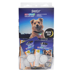 NITE IZE SpotLit Collar Light Gravity Bin Disc-O-Select 24pc