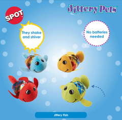 ETHICAL/SPOT Plush Jittery Fish 3" Cat Toy