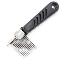 Jeffers Pet Grooming Comb for Detangling Mats and Knots for Dog and Cats – Stainless Steel Comb for Thick or Long Hair – Dematting Tool for Shedding, Undercoat, and Hair Removal - 12 Blade