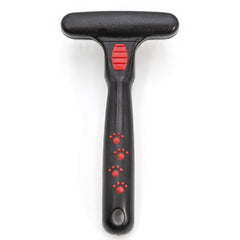 Jeffers Pet Magic Spring Undercoat Rake for Dogs & Cats, Pet Deshedding Brush, Undercoat Hair Removal Rake, Grooming Tool for Detangling, Removing Fur & Mats, Red Black Handle - Single Row 13 Pins