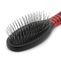 Jeffers Pet Single Sided Pin Brush for Dogs Cats Horses, Patented Pin Pad, Durable Bristles, Detangling Grooming Brush for Medium to Long Hair, Smooth Finish, Tangle Free Coat, Travel Size - Medium