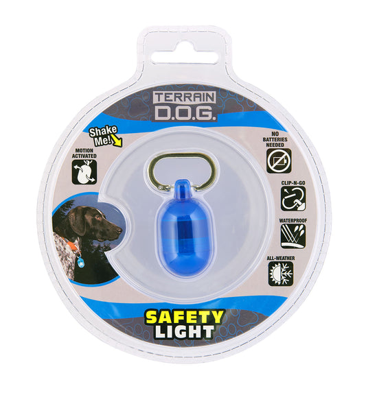 Terrain D.O.G.Dog Collar Light | No Batteries Needed | Blue