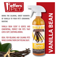 Jeffers Cologne with Coat Conditioner for Dogs & Cats, 16 oz, Vanilla Bean
