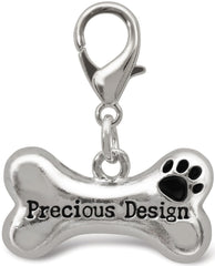 Silver Bone Pet Charm
