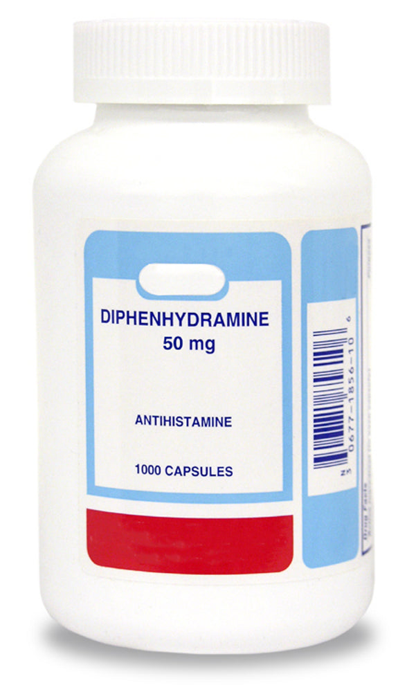 Cápsulas de clorhidrato de difenhidramina 50 mg x 1000 unidades