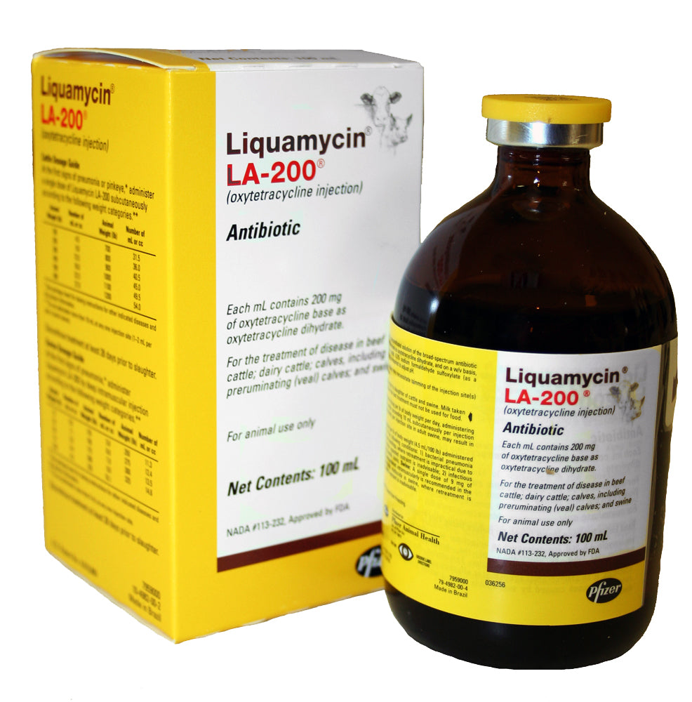 Rx Liquamycin LA-200 Injection 200mg/ml, 100ml