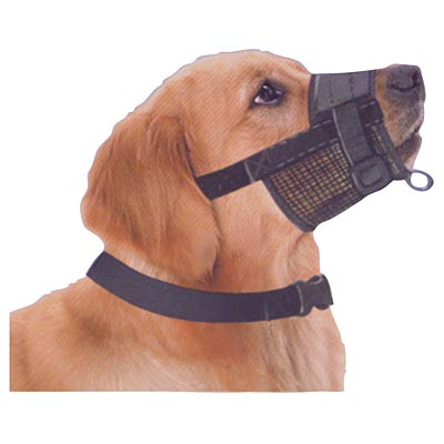 Nylon Mesh Adjustable Muzzle, Black, Size 4XL