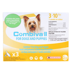 Combiva II for Dogs & Puppies  3-10 lbs  3 ct