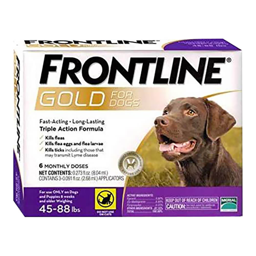 Frontline Gold for Dogs 45-88 lbs  Purple  6 Month