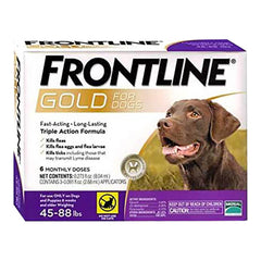 Frontline Gold for Dogs 45-88 lbs  Purple  6 Month