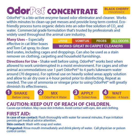 OdorPet Concentrate Stain Remover  Black Cherry ½ Gallon