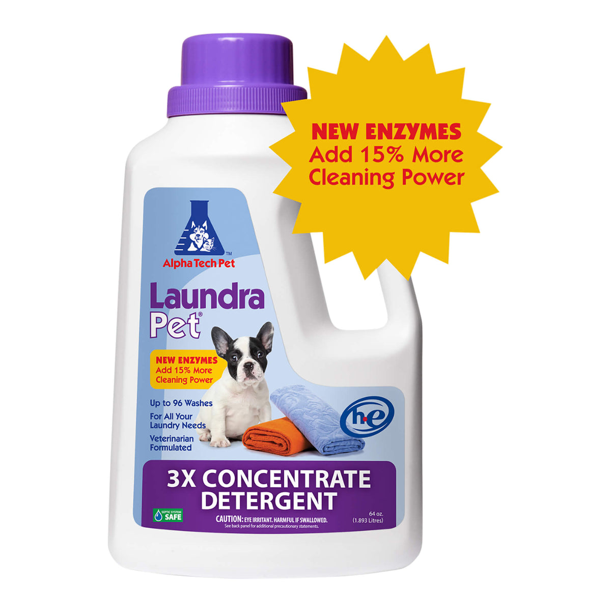 LaundraPet Premium Pet Laundry Detergent Triple Strength  64 fl oz