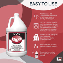 L.O.E. Laundry Odor Eliminator Concentrate, Gallon