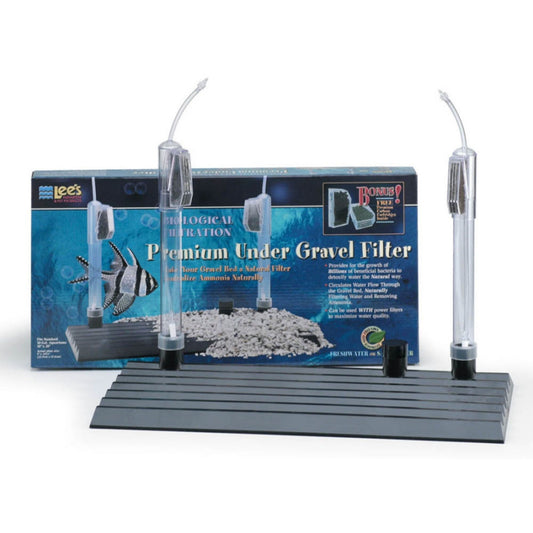 Lee's Aquarium & Pet Products Premium Under Gravel Filter Black, Clear, 1ea/12 In X 24 in.