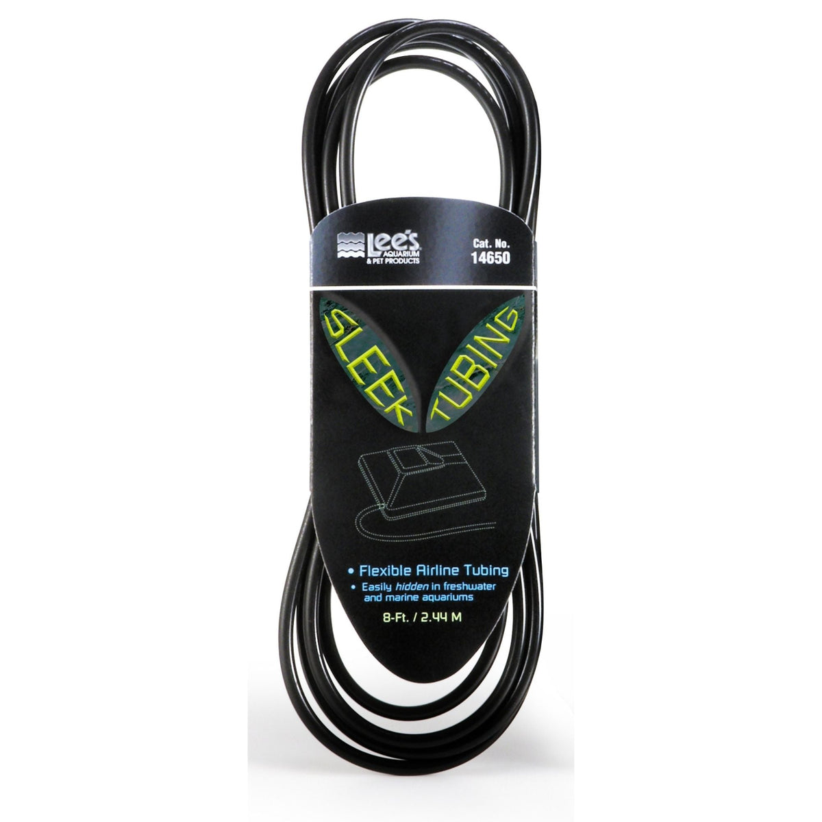 Lee's Aquarium & Pet Products Sleek Flex Sleeve Tubing Black, 1ea/3/16 In X 8 ft