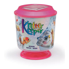 Lee's Aquarium & Pet Products Round Kritter Keeper with Lid & Pedestal Label Assorted, 1ea/1.13 gal, MD