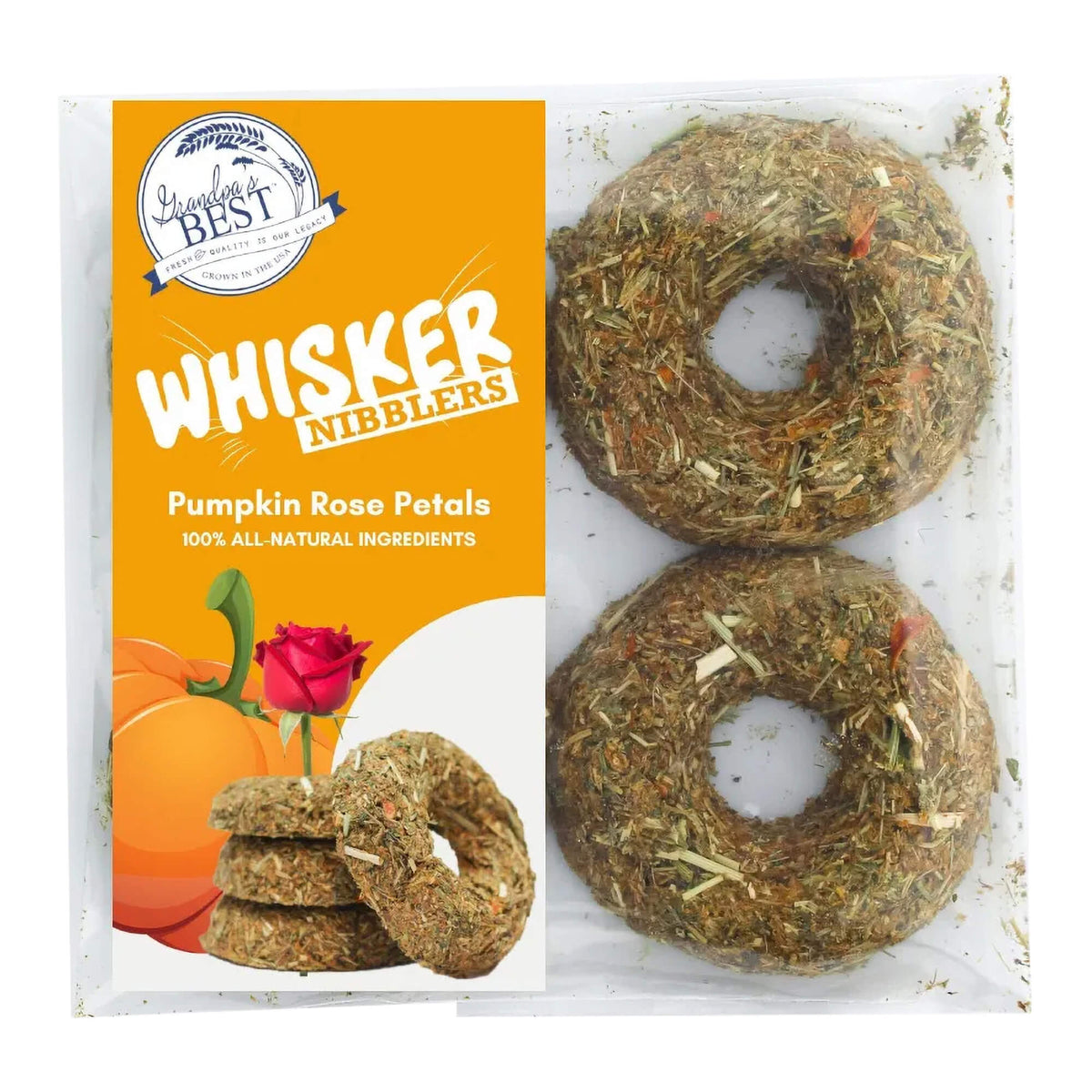 Grandpa's Best Whisker Nibblers Pumpkin Rose Petal Treats